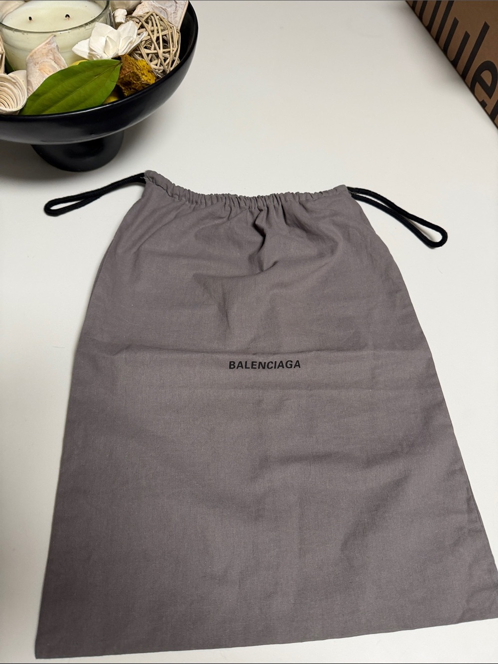 Balenciaga Women's Gray Drawstring Skirt large Dust Bag